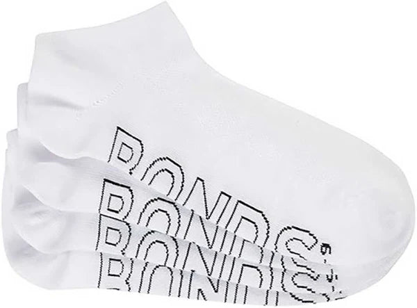 Bonds Lightweight Ankle Socks 4 Pair Pack 6-10