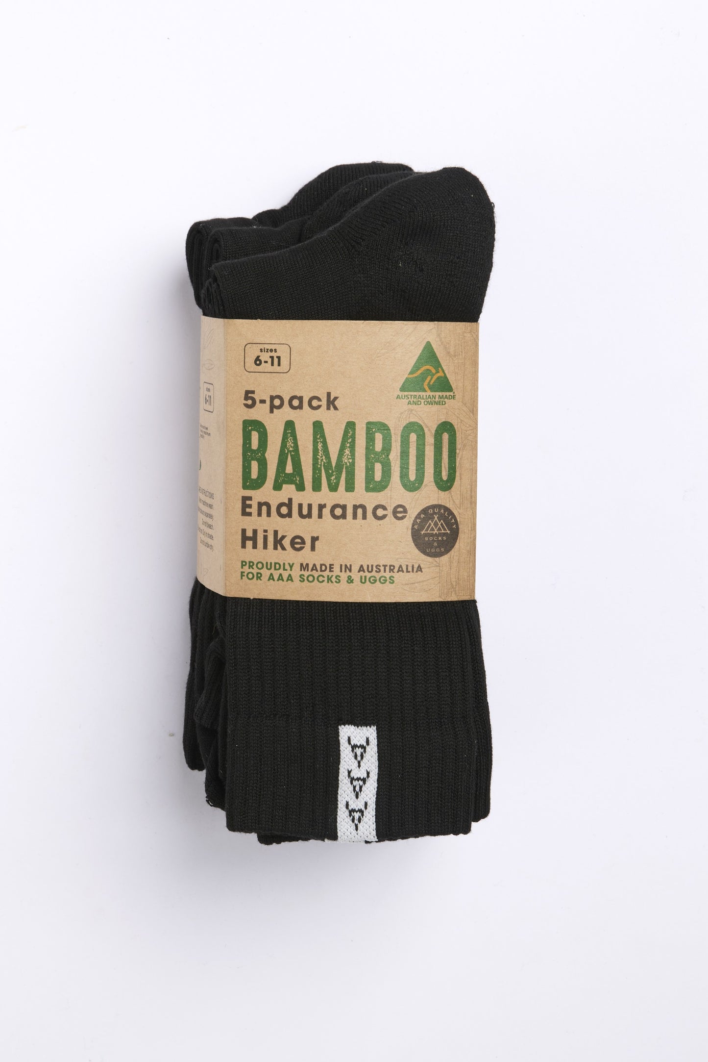 AAA Bamboo 5pk Endurance Hiker 1 Dozen Pack - Australian Made