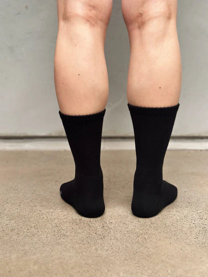 Non-fluffing Bamboo Cushion Foot Crew Sport Socks -Seamless