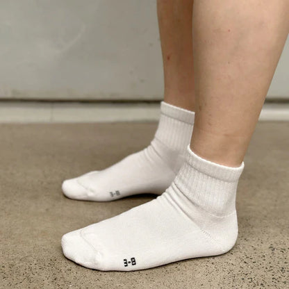 Non-fluffing Bamboo Cushion Foot 1/4 Crew Sport Socks - Seamless