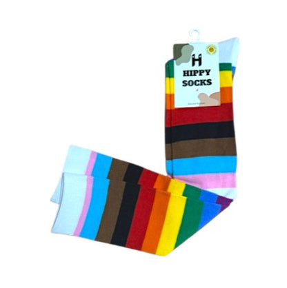 Knee high Rainbow Hippy Socks 7-11