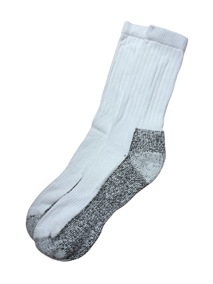 White and gray sock on a white background