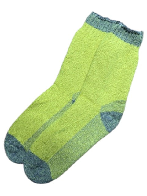 Yellow sock on a white background