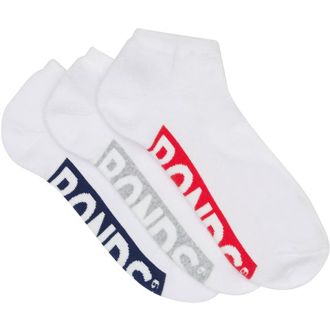 Bonds Cushion Foot Ankle Socks 3 Pair Pack 6-10 White Mix