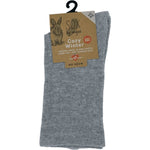 Angora Wool Blend Cushion Sole Loose Top Socks 3-8 Light Grey