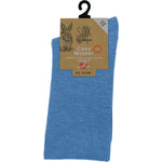 Angora Wool Blend Loose Top Socks 6-11 Sky Blue