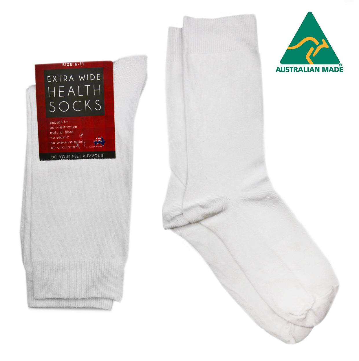 Extra Wide Health Socks