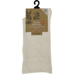 Angora Wool Blend Loose Top Socks 6-11 Beige