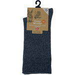 Angora Wool Blend Loose Top Socks 2-8 Charcoal