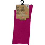 Angora Wool Blend Loose Top Socks 6-11 Hot Pink