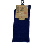 Angora Wool Blend Loose Top Socks 6-11 Navy
