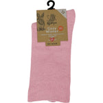 Angora Wool Blend Loose Top Socks 6-11 Pink