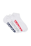 Bonds Cushion Foot Ankle Socks 3 Pair Pack 11-14 White Mix