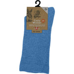 Angora Wool Blend Cushion Sole Loose Top Socks 6-11 Sky Blue