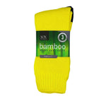 Bamboo Heavy Duty 3 Pair Pack 11-14 Yellow/Black Foot